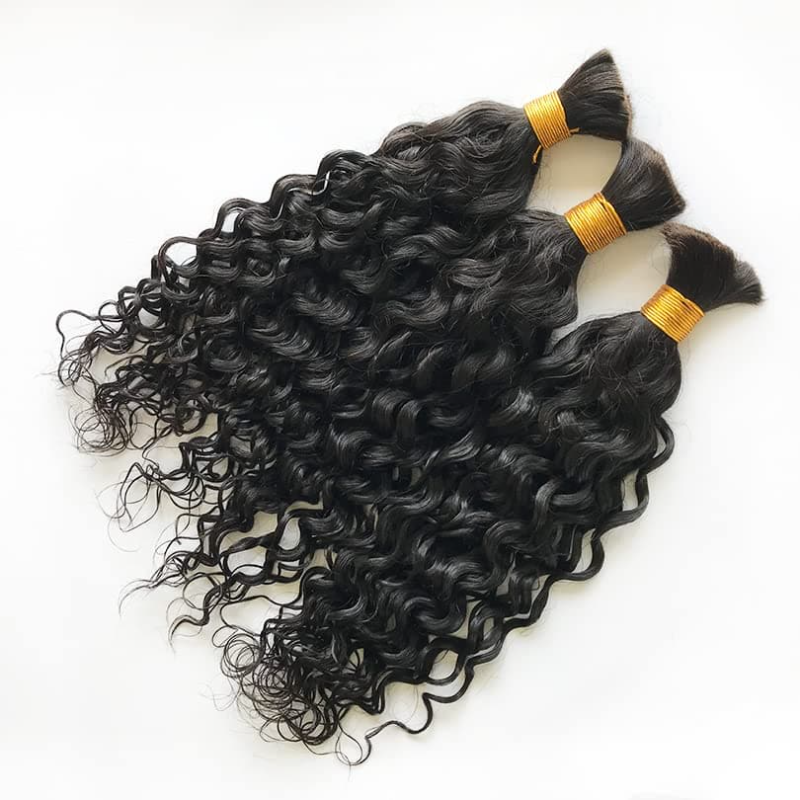 QVR Water Wave Bulk Hair Extensions for Boho Knotless Braiding
