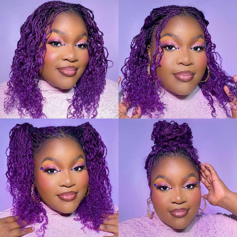 trendy purple color kinky braiding hair 