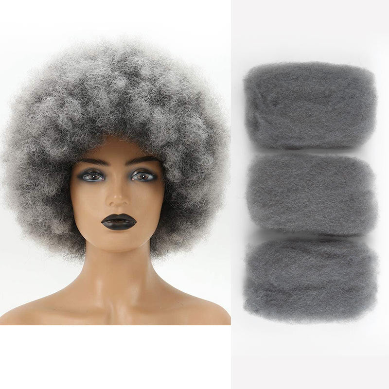 Express Shipping| QVR Grey Color Afro kinky Bulk Human Hair