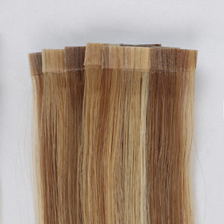 QVR Highlight #18/22/613 Tape in Hair Extensions Long Straight Skin Weft Human Hair