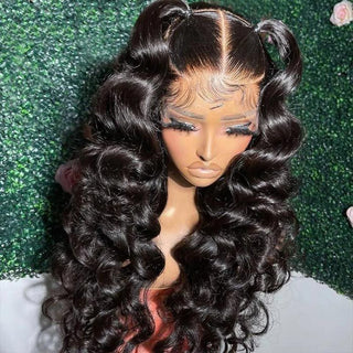 QVR Loose Wave Wedding Hairyle Transparent Wig 13x4 Lace Frontal Virgin Human Hair Wigs
