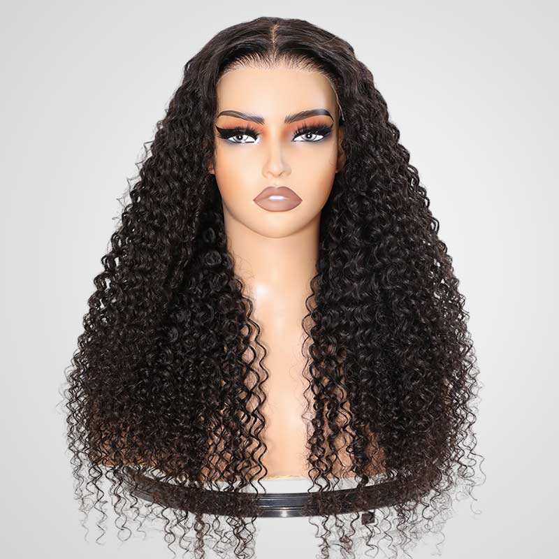 QVR 7x5 Glueless Lace Straight Wig With Pre Plucked Hairline 180% Density