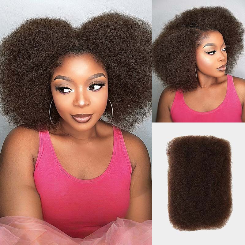 Express Shipping|QVR Dark Brown Afro kinky Bulk Hair Extensions