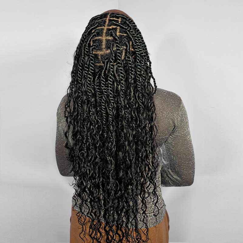 QVR Water Wave Bulk Hair Extensions for Boho Knotless Braiding