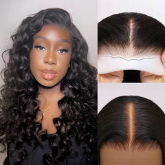 QVR 7x5 Glueless Lace Body Wave Wig With Pre Plucked Hairline 100% Human Hair 