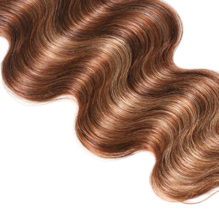 QVR Body Wave Tissage de Cheveux Humains 3 Faisceaux avec Fermeture Cheveux Vierges Highlight Piano Brun Blonde Couleur