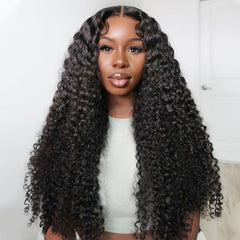 QVR Glueless 5x5 HD Lace Closure Curly Human Hair HD Wig Undetectable Lace 