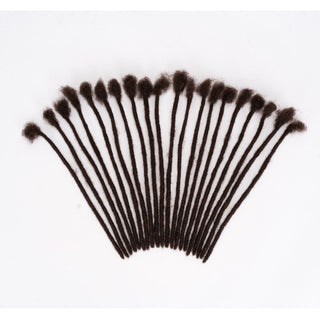 QVR Pack 20'' Loc Extensions Virgin Human Hair Handmade Hair Dreadlocks Braid