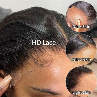 QVR Glueless Pre Cut 4x6 Lace Closure Straight Wig Human Hair HD Lace Wear & Go Wigs