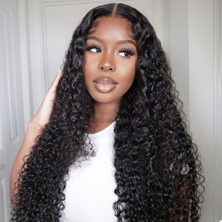 QVR Glueless 5x5 HD Lace Closure Curly Human Hair HD Wig Undetectable Lace