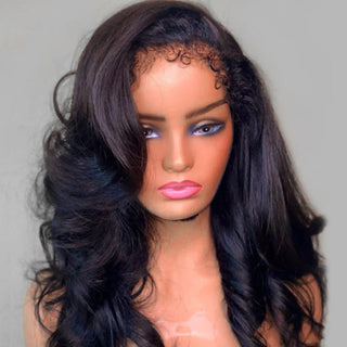 QVR 4C Hairline Curly Edge Wig Body Wave 13x4/13x6 HD Glueless Undetectable Lace Wigs