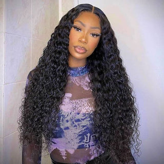 QVR Glueless 5x5 HD Lace Closure Deep Wave Wig Human Hair Undetectable Lace Wig