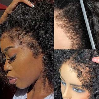 VIP Exclusive|Curly Edge Deep Wave 13x4 HD Transparent Lace Front Wigs With Realistic Hairline