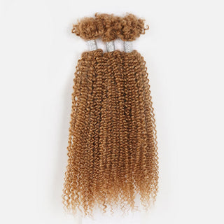 QVR Honey Blonde Afro Kinky V Bulk for Kinky Twist Crochet Braiding Hair