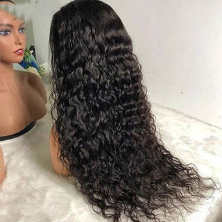 QVR Glueless Water Wave Pre-Bleached 7x5 Lace Wig With Invisible Knots