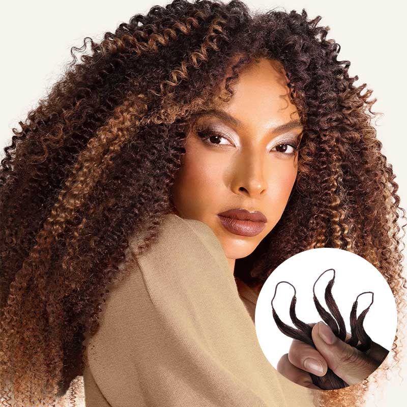 qvr kinky curly highlight crochet braids hair extensions
