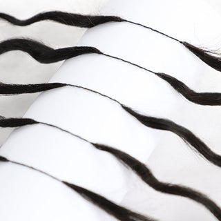 QVR Soft Deep Wave Freetress Crochet Braid Natural Black Human Hair Extensions