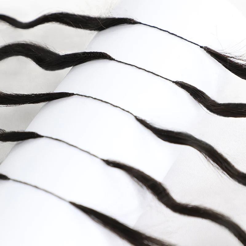 QVR #27 Water Wave Micro-Ring Loop Hair Feather Human Hair Extensions