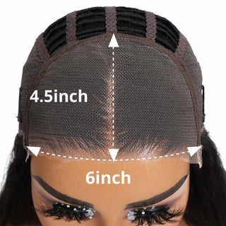 QVR Glueless Pre-cut Balayage 13x4 Lace Frontal Curly Edge Kinky Curly Wigs Black and blonde Highlights Human Hair Wigs