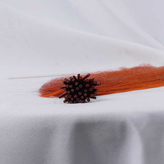 QVR Dark Orange I Tip Microlinks Bulk Braiding Human Hair Bundle