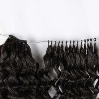 QVR Kinky Curly Micro-Ring Loop Hair Highlight #4/27/30 Crochet Braid Hair Extensions