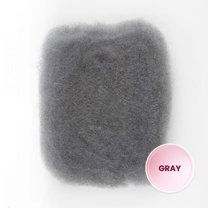grey afro kinky bulk human hair 