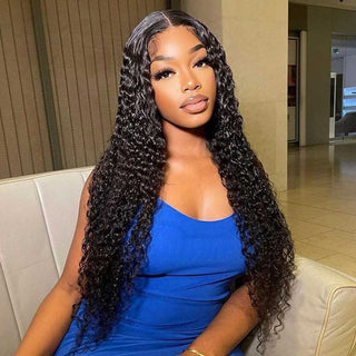 QVR Glueless 13x4 HD Lace Frontal Wig Curly Wigs Human Hair Wigs For Black Women
