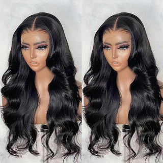 QVR Pre-cut 13x4 Lace Frontal Wigs Wear and Go Wig For Beginners Body Wave With Pre-plucked Hairline