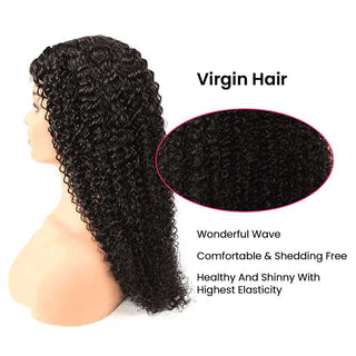 QVR Glueless Pre-cut 4x6 HD Lace Closure Kinky Curly Wig Wear & Go Wigs Beginner Friendly
