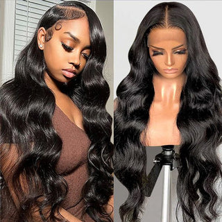 QVR Real Glueless Straight/Body Wave HD Pre Cut Lace Front Human Hair Wigs 210% Density