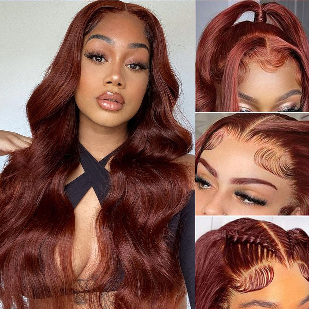 VIP Exclusive|Reddish Brown Body Wave Wig 13x4 HD Lace Frontal Wigs