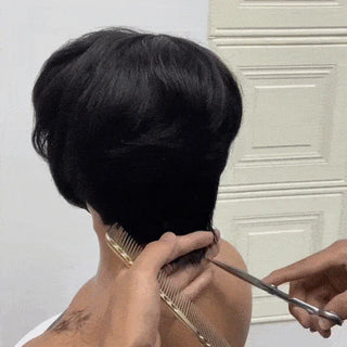 QVR Boss Pixie Cut Wigs Human Hair Short Wigs For Women