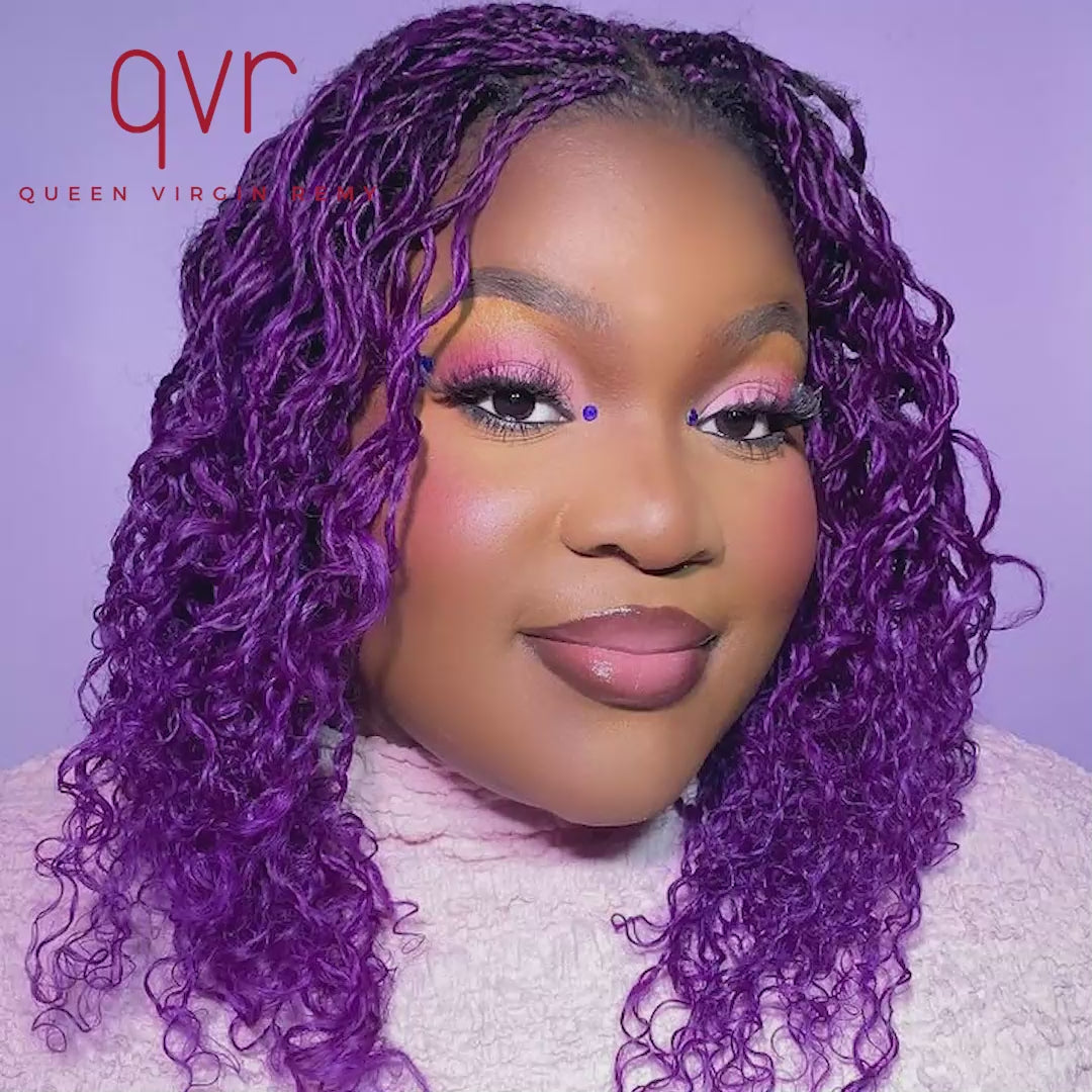 how to style purple human hair extensions