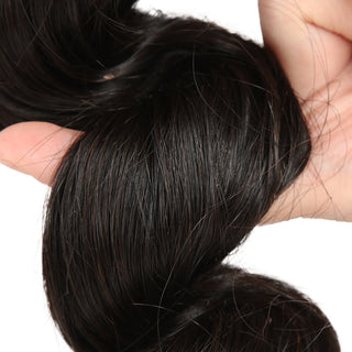 QVR Natural Virgin Human Hair 1pc Loose Wave Bundles