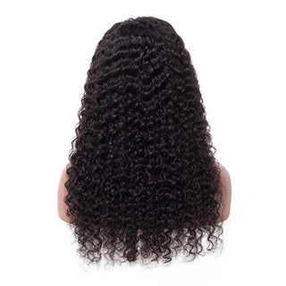 QVR Water Wave Wigs Curly Human Hair Wig 13x6 Full Lace HD Transparent Lace Wig Natural Color