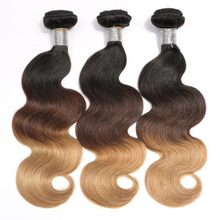Ombre Color 1b/4/27 Body Wave 3 Bundles Virgin Hair