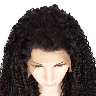 QVR Remy Human Hair 13*4 Lace Frontal Wigs Curly Wave Wig