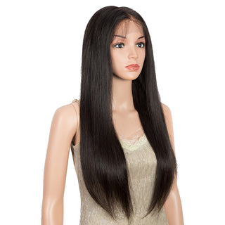 QVR Virgin Human Hair 13*6 Lace Frontal Straight Wigs Bleach Knots Wig 10A