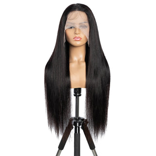 QVR Undetectable 13x4 Lace Frontal Wig 210% Density HD Lace Straight Wigs With Pre-plucked Hairline