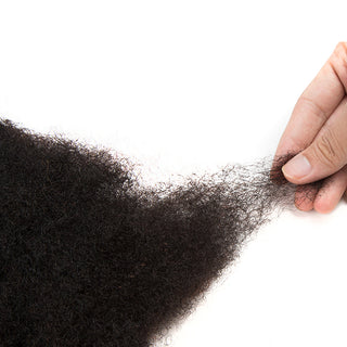 QVR 100% Human Hair Afro Kinky Bulk Natural Color Afro Braiding Hair Extensions Curly Brazilian Hair