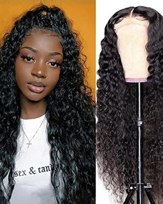 QVR Virgin Human Hair 13*6 Lace Frontal Human Hair Wigs Bleach Knots Deep Curly Wig 10A Kinky Curly HD Lace Frontal Wigs