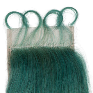 Queen Remy Human Hair 3 Bundles with Closure Virgin Human Hair Weave Jade Green Closure And Black Hair Bundles For Christmas Style