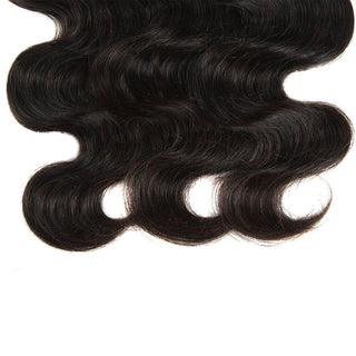QVR Virgin Human Hair Body Wave 3 Bundles With 360 Lace Frontal