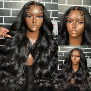 Hd Transparent Lace Frontal Wig 30Inch Body Wave Lace Front Human Hair Wigs 200 Density 4x4 5x5 Lace Closure Wigs For Women