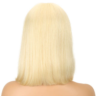 QVR Lace Front Bob Wigs Human Hair Blonde Wig