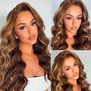 24" Loose Wave Transparent Lace 13x4/4x4  Lace Frontal Wig Human Hair Wig Natural Black
