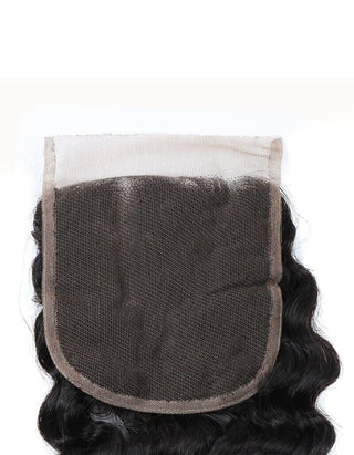 QVR Queen Remy 3 Bundles Deep Wave Bundles with Closure Peruvian Hair Bundles with Closure Remy 100% Human Hair Bundles with Frontal
