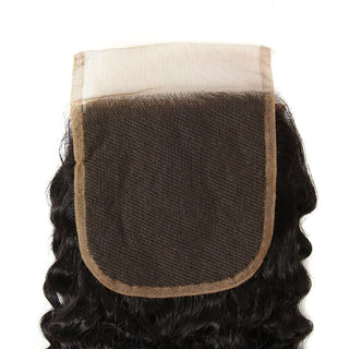 QVR Queen Remy Natural Blacak 3 Bundles Jerry Curl With 4x4 Lace Closure