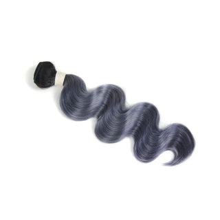 QVR Virgin Human Hair Ombre Haze Blue 1pc Body Wave Bundle